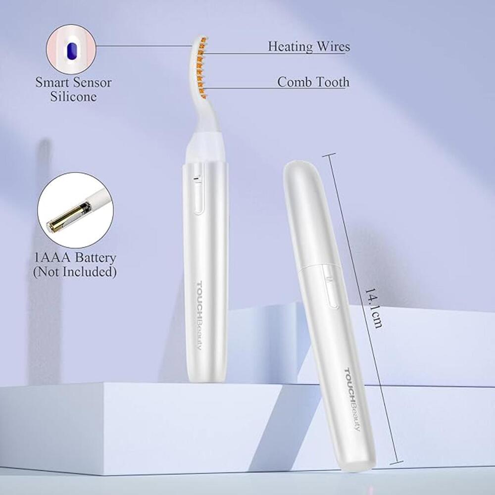 TOUCHBeauty Electric Heated Eyelash Curler with Smart Sensor Silicone
